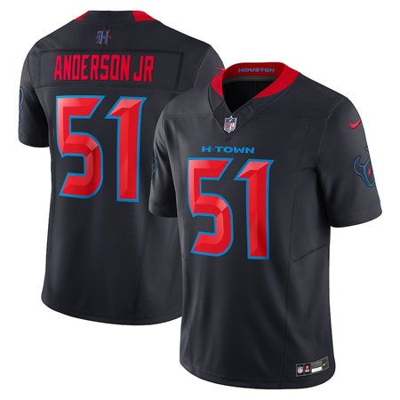 Men's Nike Will Anderson Jr. Navy Houston Texans #51 2nd Alternate Vapor F.U.S.E. Limited Jersey